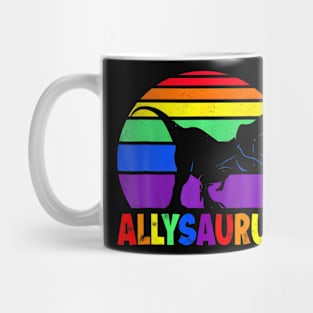 Allysaurus LGBT  Dinosaur  Flag Ally LGBT Pride Mug